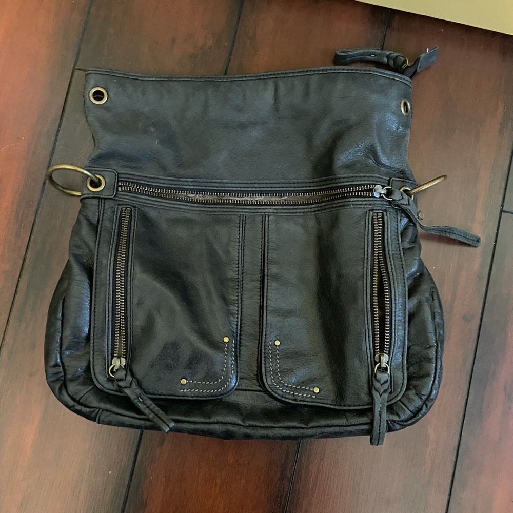 The Sak Black Fold over bag
